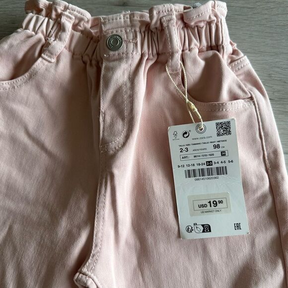 Zara Comfort Jeans Pink 2-3 Years NWT - Picture 5 of 6